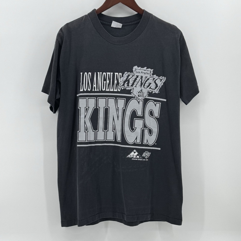 VTG 1993 Apex One Los Angeles Kings‎ NHL T-Shirt L Black Hockey